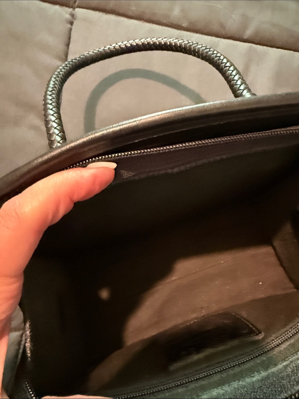 Brighton “Chantilly” Black Leather Top-Handle Satchel - Picture 6 of 15